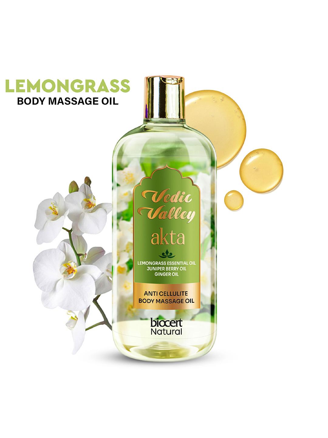 Buy Vedic Valley Anti Cellulite Lemongrass Body Massage Essential Oil 300 Ml - - Personal Care for Unisex