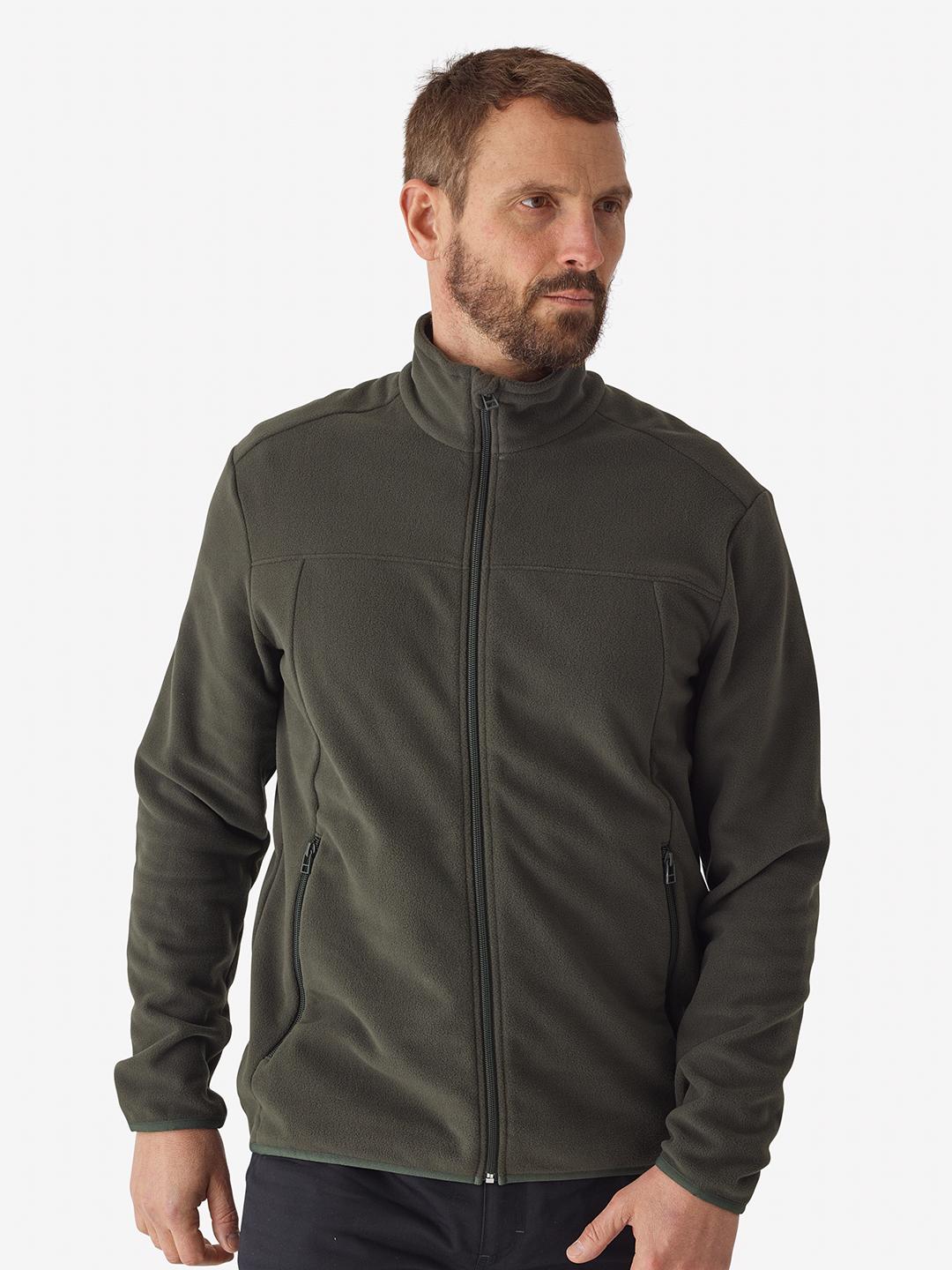 Decathlon SOLOGNAC - Men Mock Collar Solid Sports Sporty Jacket