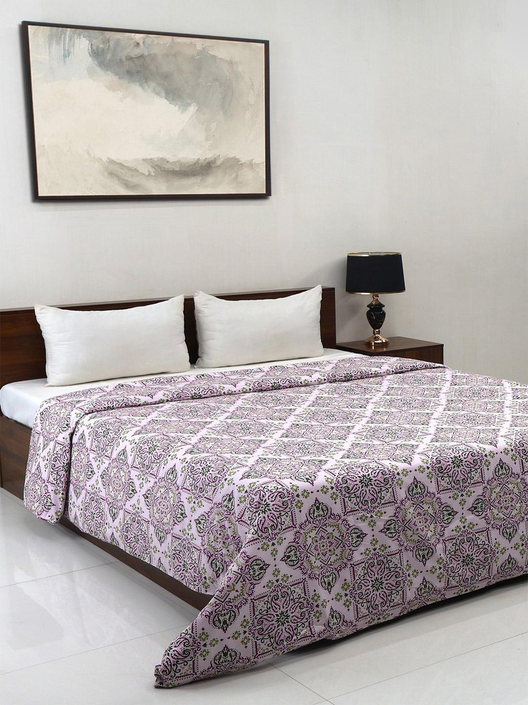 Buy Bombay Dyeing Allure 144 TC 100% Cotton Peach Double King Duvet Cover -  - Home for Unisex