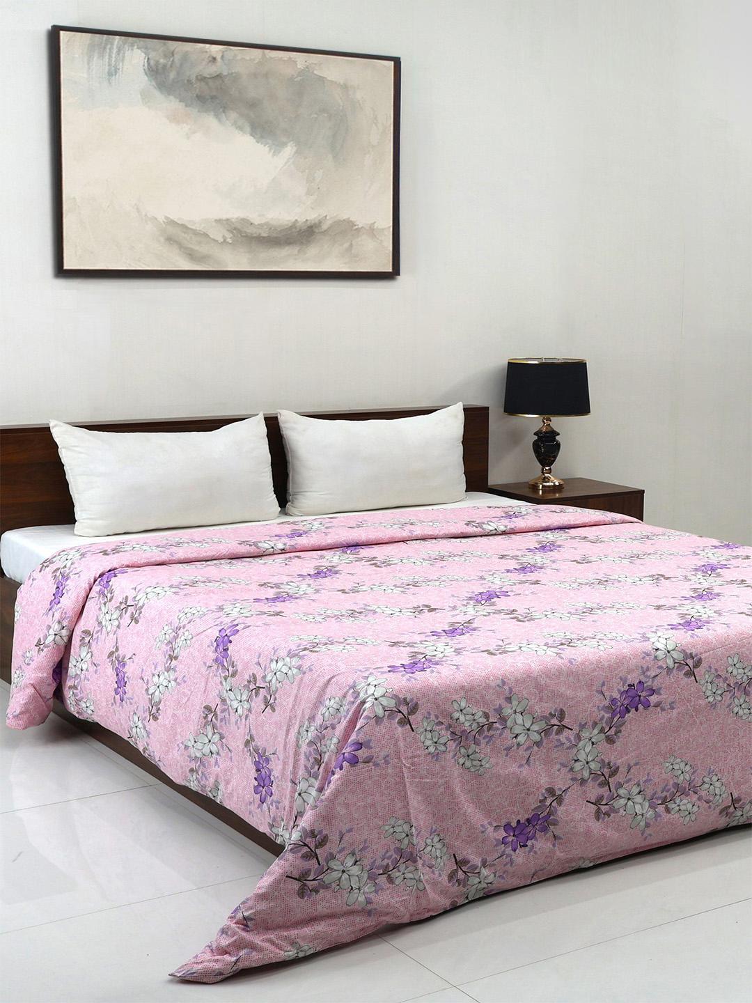 Buy Bombay Dyeing Allure 144 TC 100% Cotton True Pink Double King Duvet Cover - - Home for Unisex