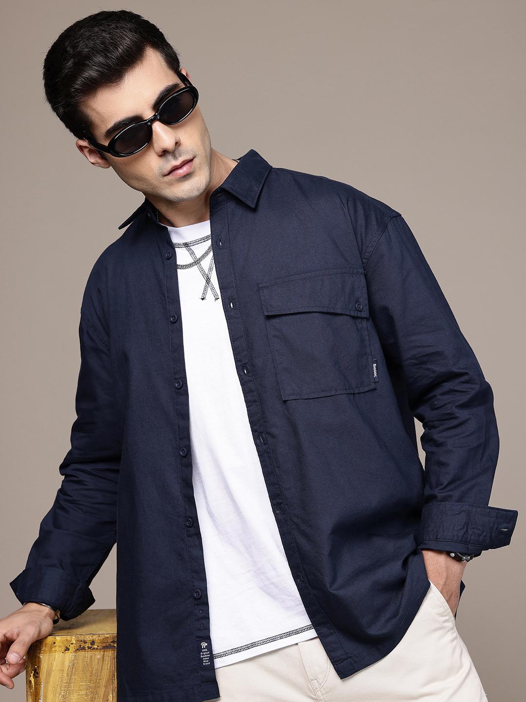 The Roadster Life Co. Relaxed Fit Drop-Shoulder Sleeves Pure Cotton Casual Shirt