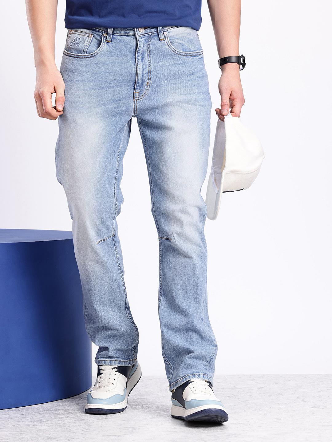 Aeropostale Men Relaxed Fit Light Fade Stretchable Jeans