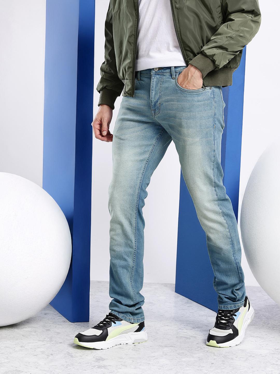 Aeropostale Men Straight Fit Light Fade Stretchable Jeans