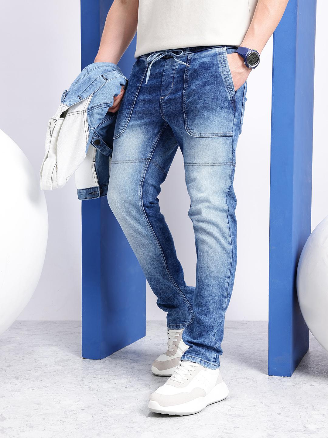 Aeropostale Men Slim Fit Heavy Fade Stretchable Jeans