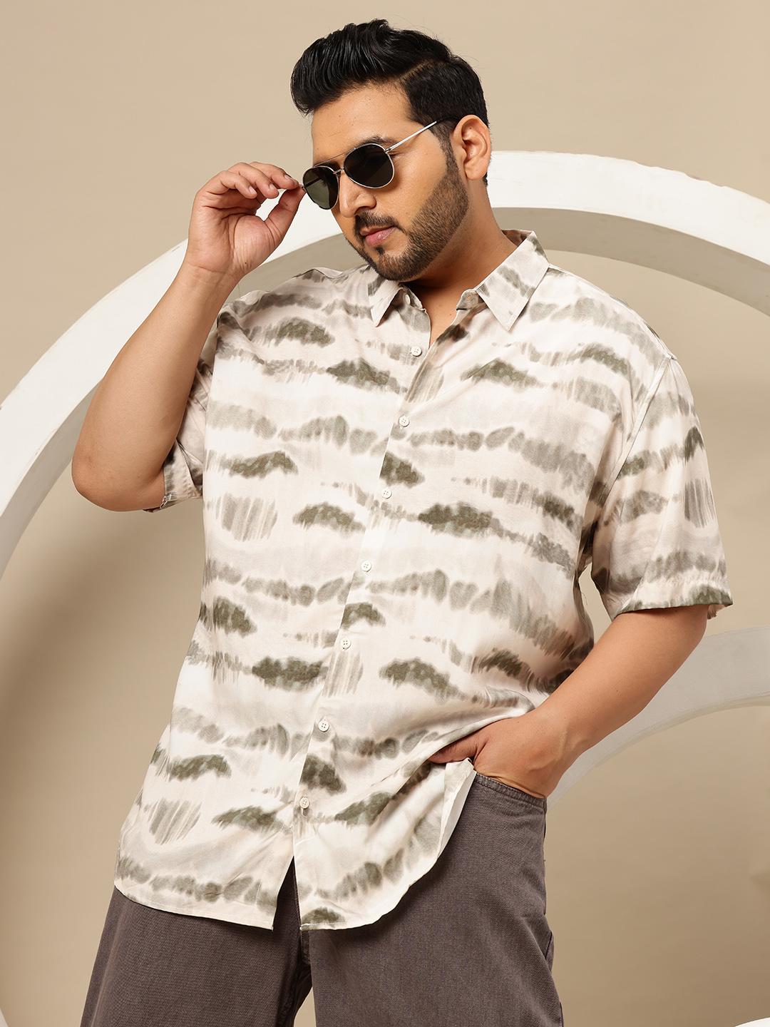 Sztori Plus Size Printed Relaxed Shirt