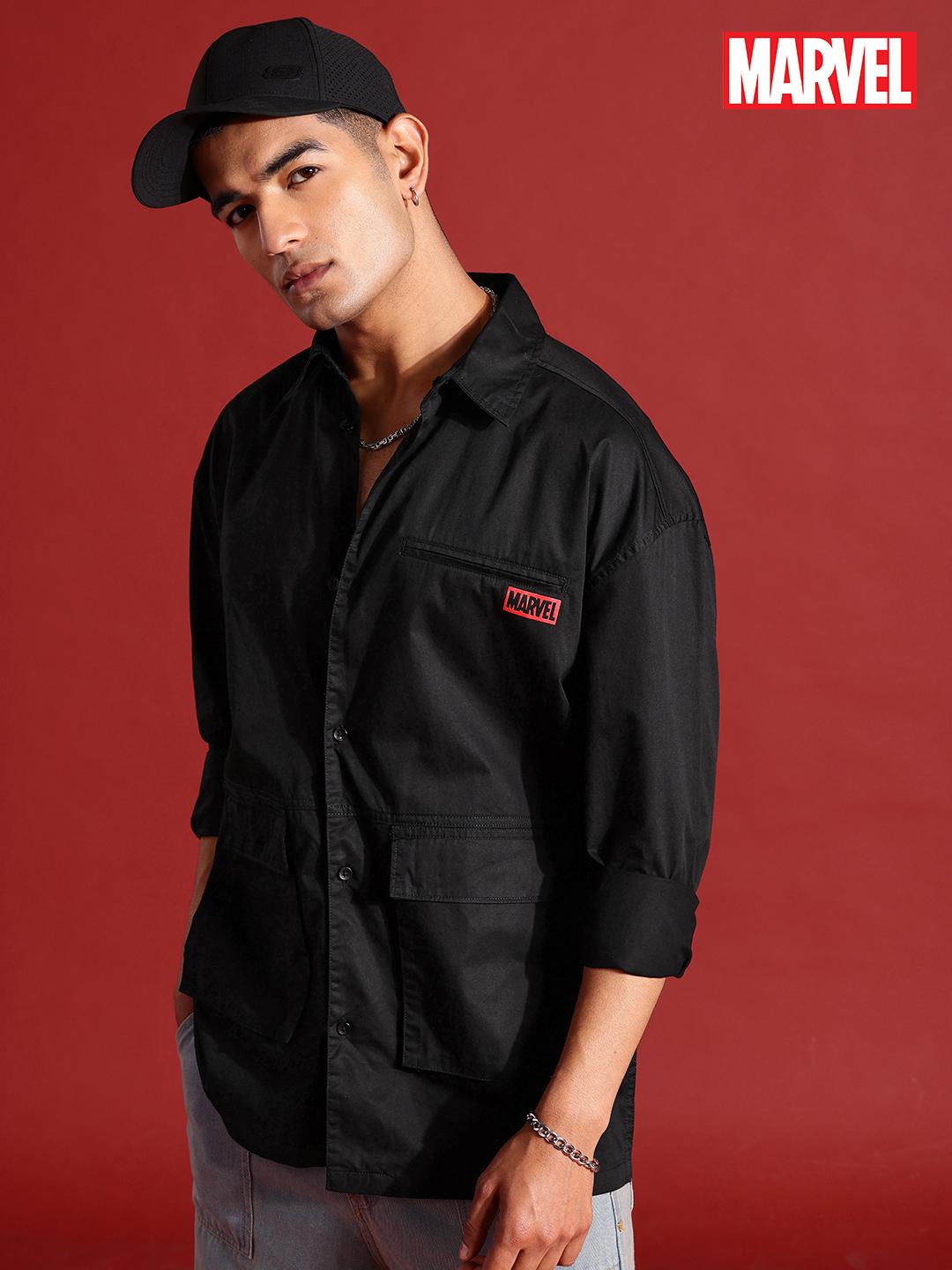 MARVEL STREET Relaxed Cotton Shirt
