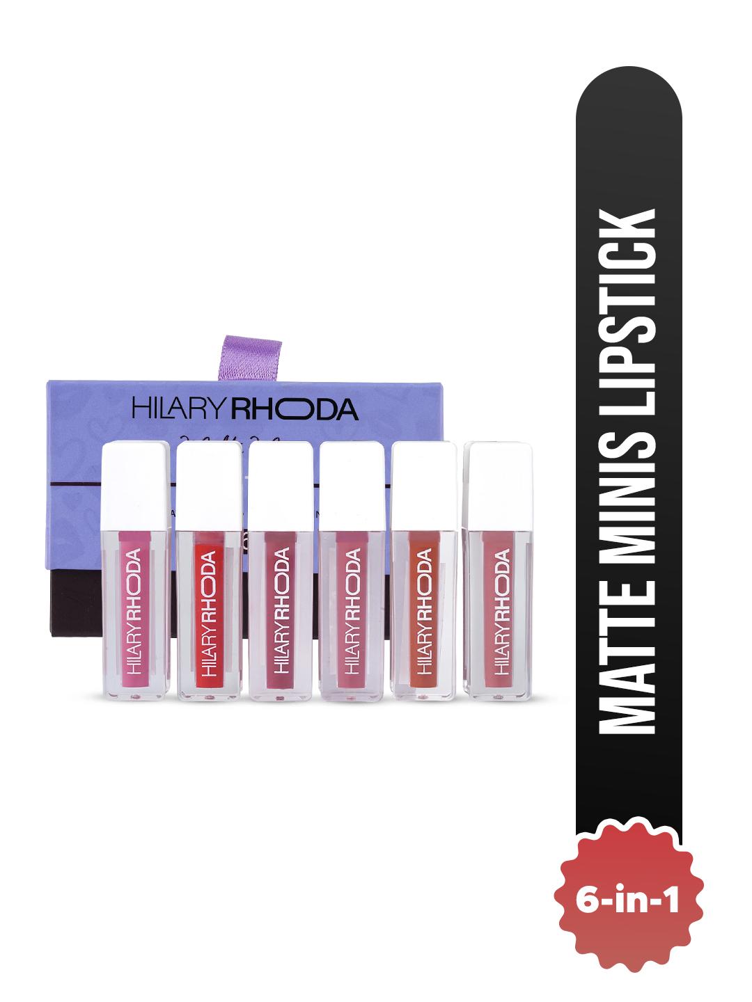 Buy Hilary Rhoda Set Of 6 Matte Minis Waterproof Liquid Lipstick 1.2ml ...