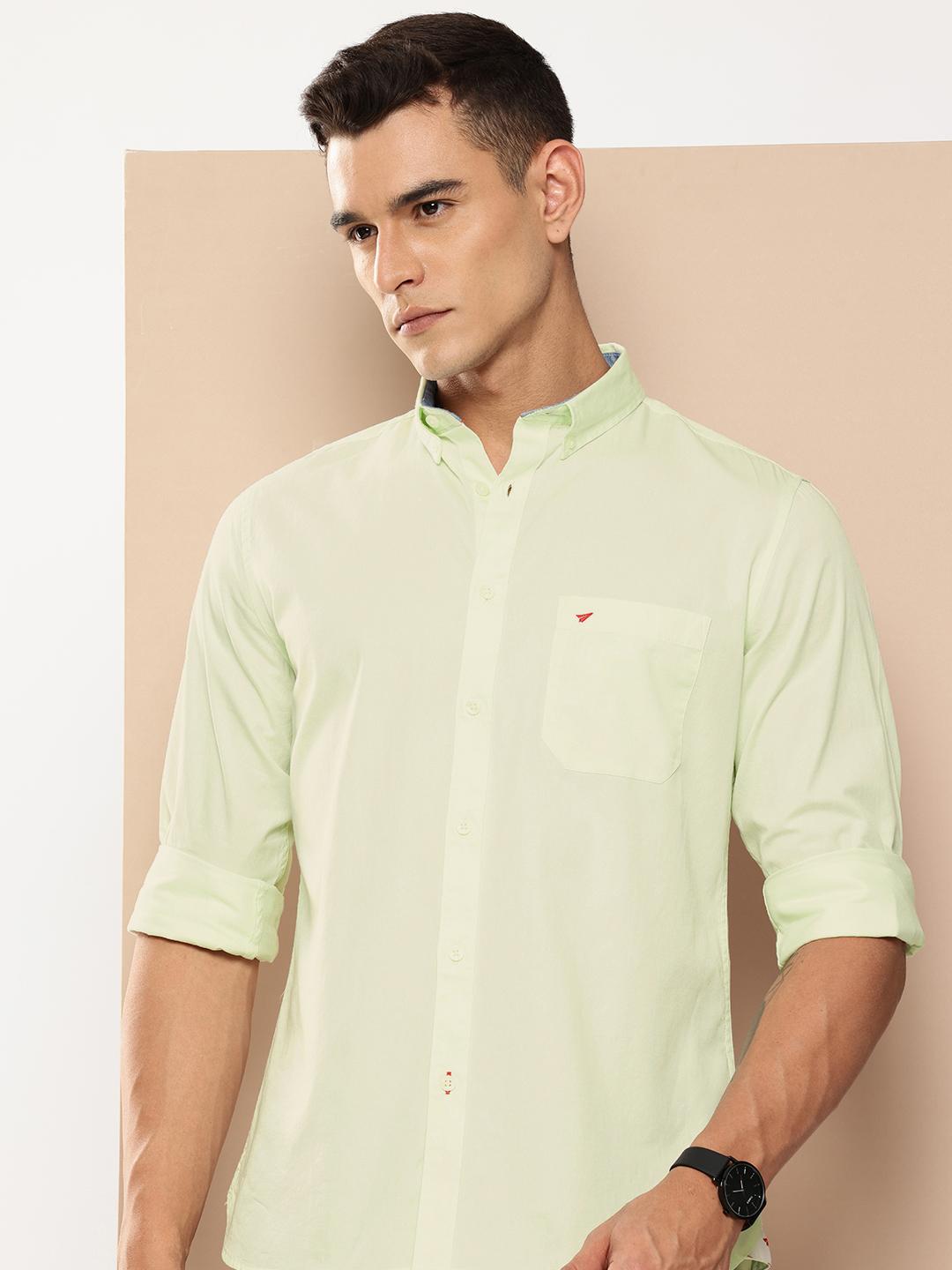 INVICTUS Slim Fit Opaque Pure Cotton Casual Shirt