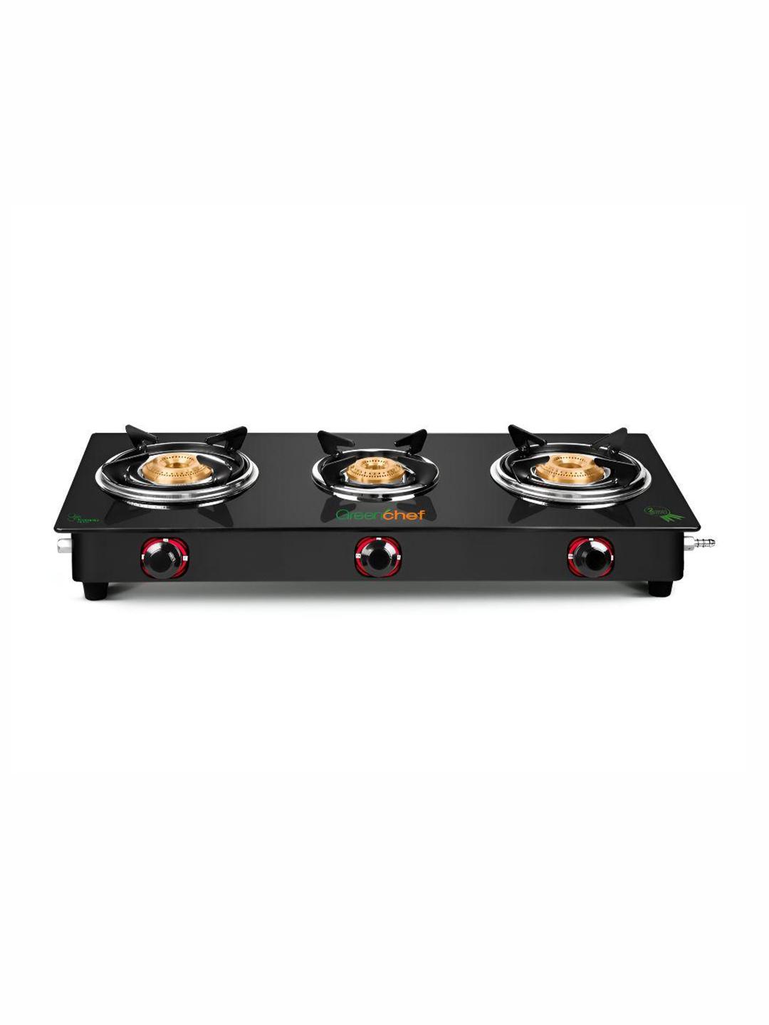 Myntra | Greenchef Black Glass Top 3 Burner Gas Stove