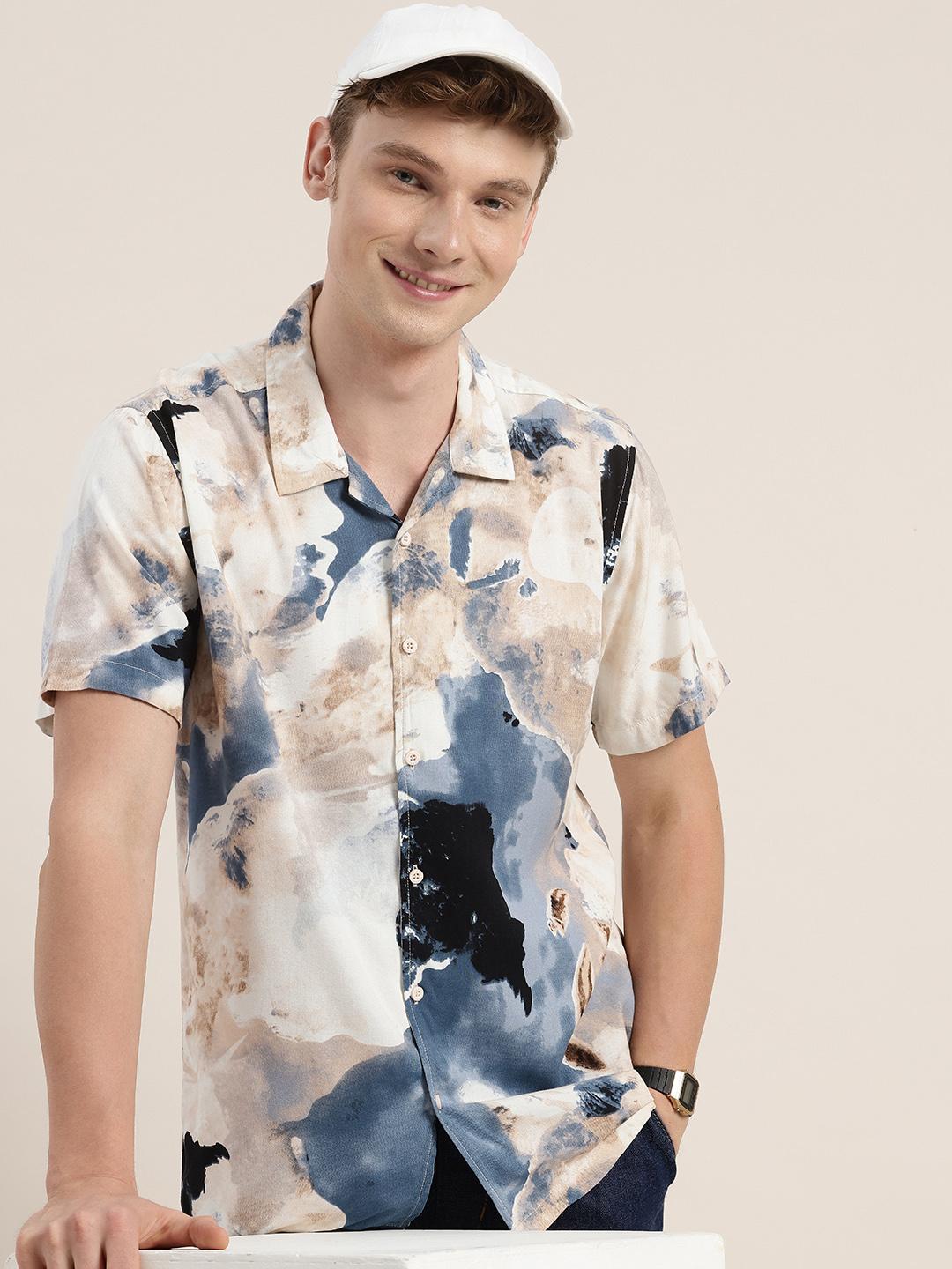 HERE&NOW Abstract Printed Casual Shirt