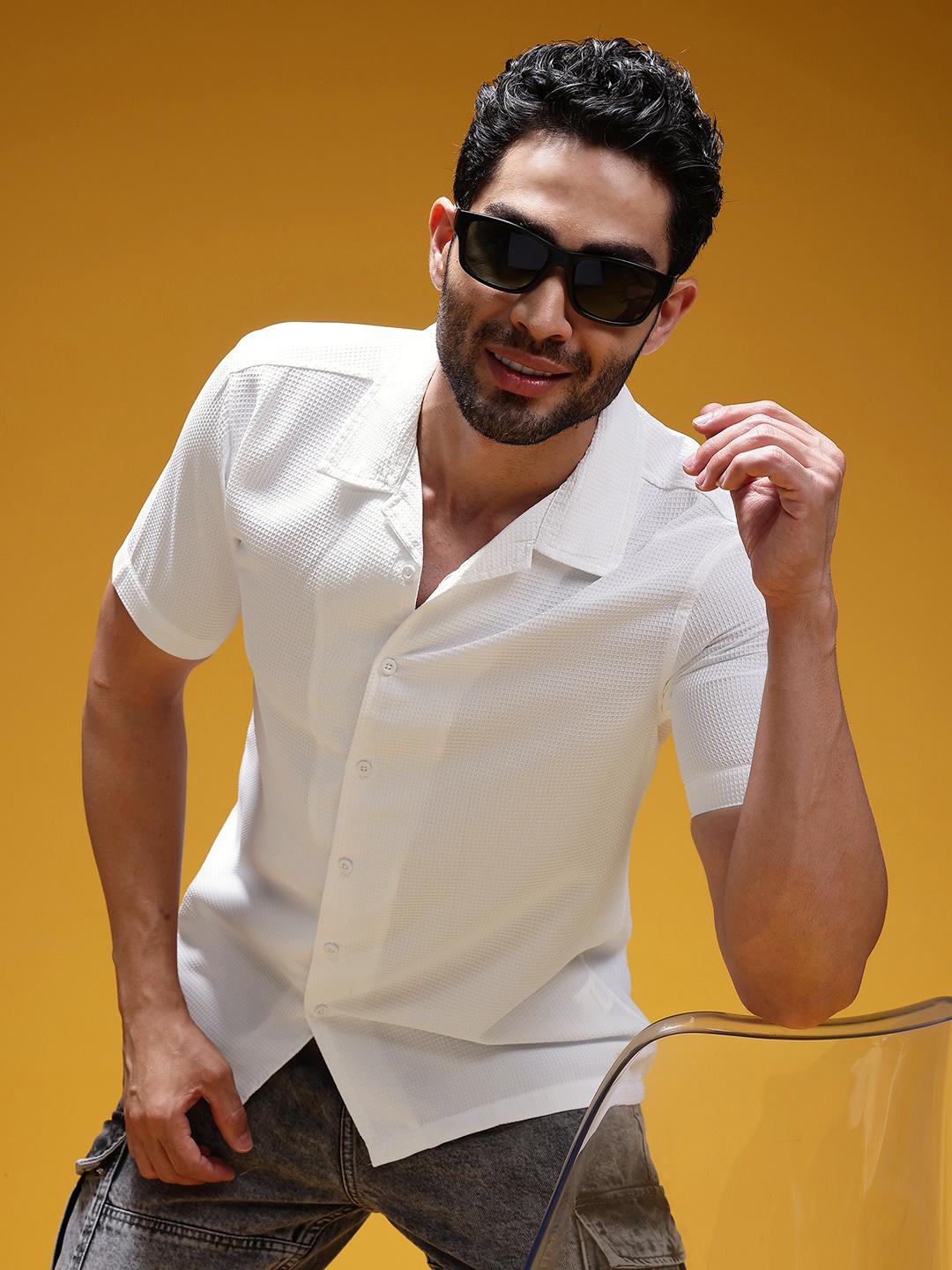 HERE&NOW Textured Casual Shirt