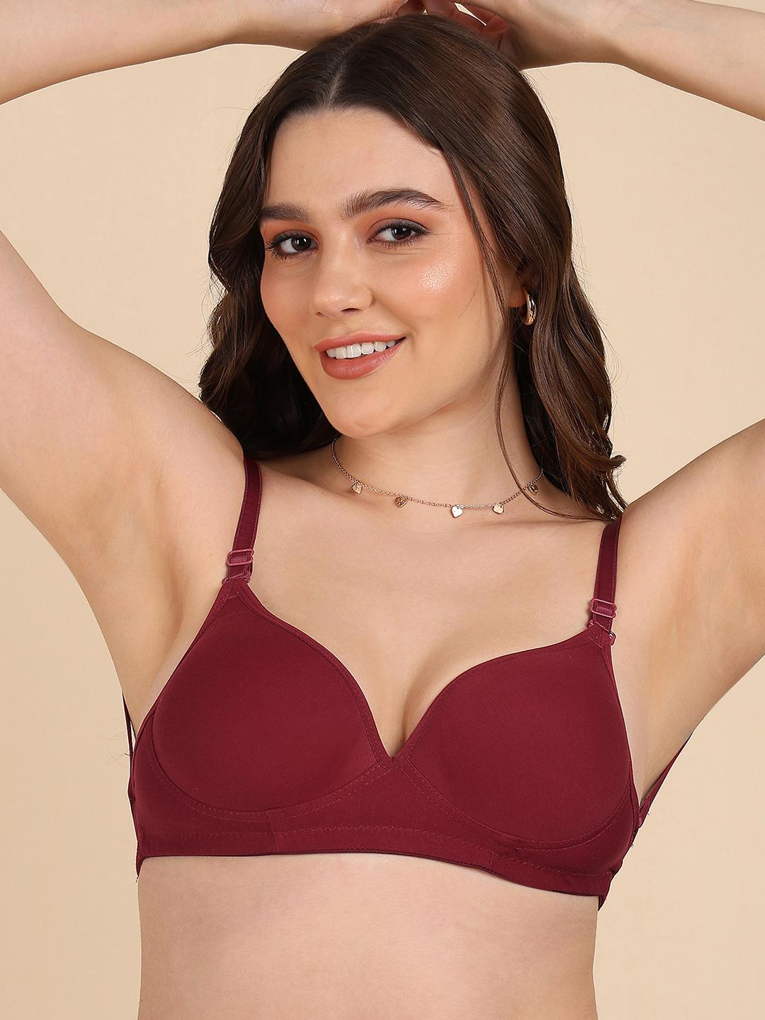 Buy DressBerry Transparent Back Heavy Padded Cotton T Shirt Bra - - Apparel for Women