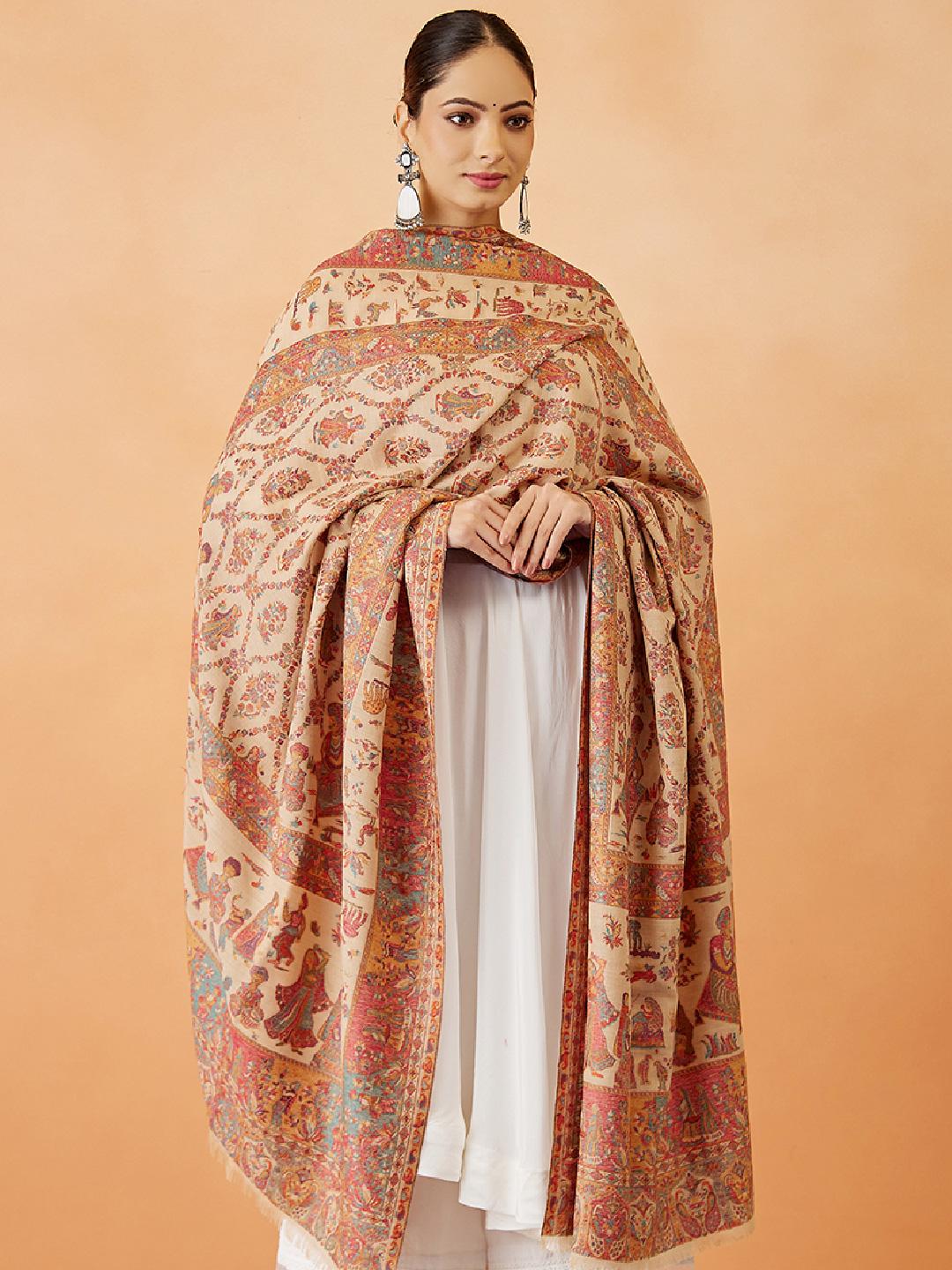 Buy Pashmoda Women Paisley Woven Design Shawl - - Apparel for Women