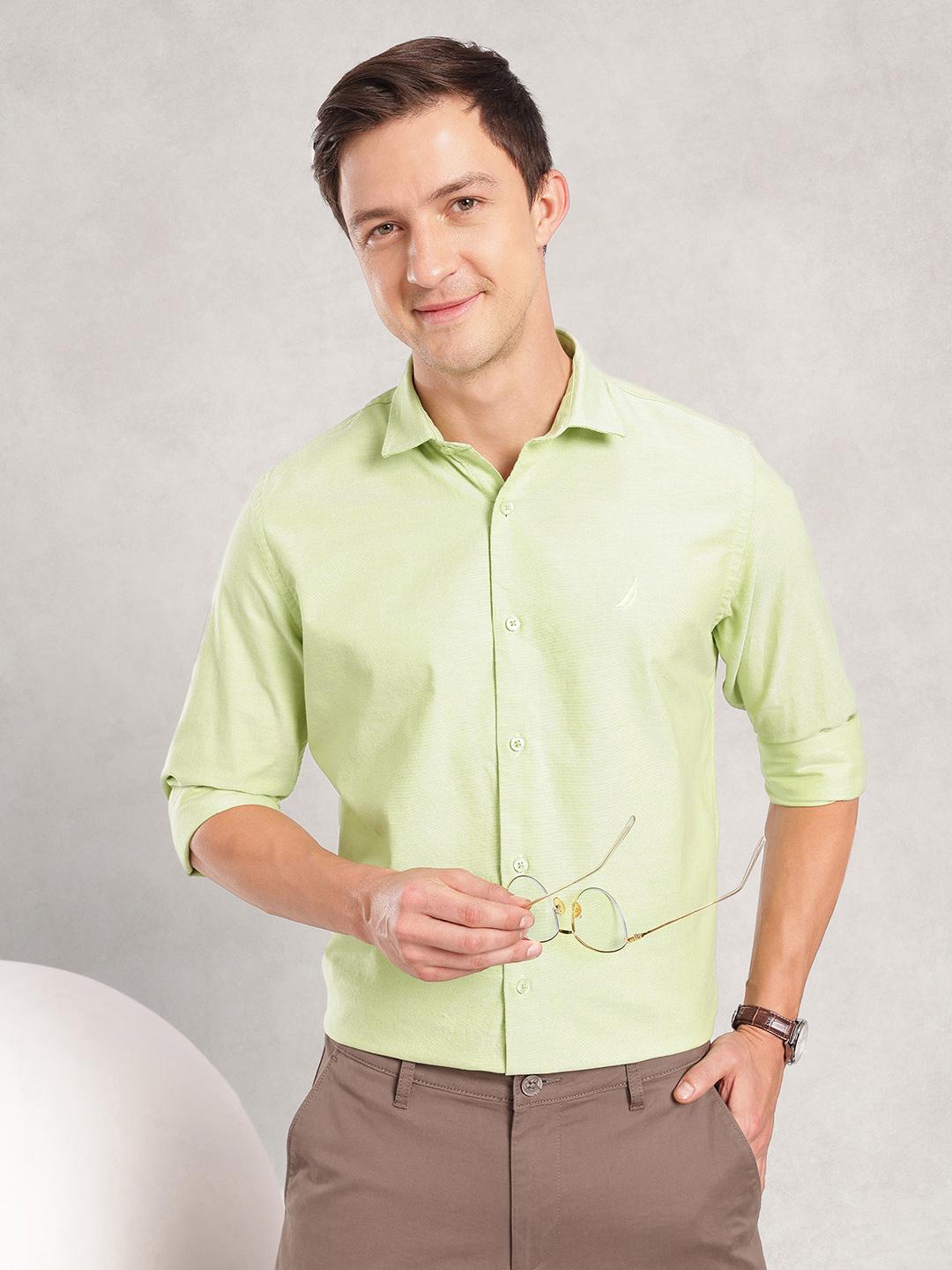 Nautica Classic Fit Pure Cotton Water Repellent Casual Shirt