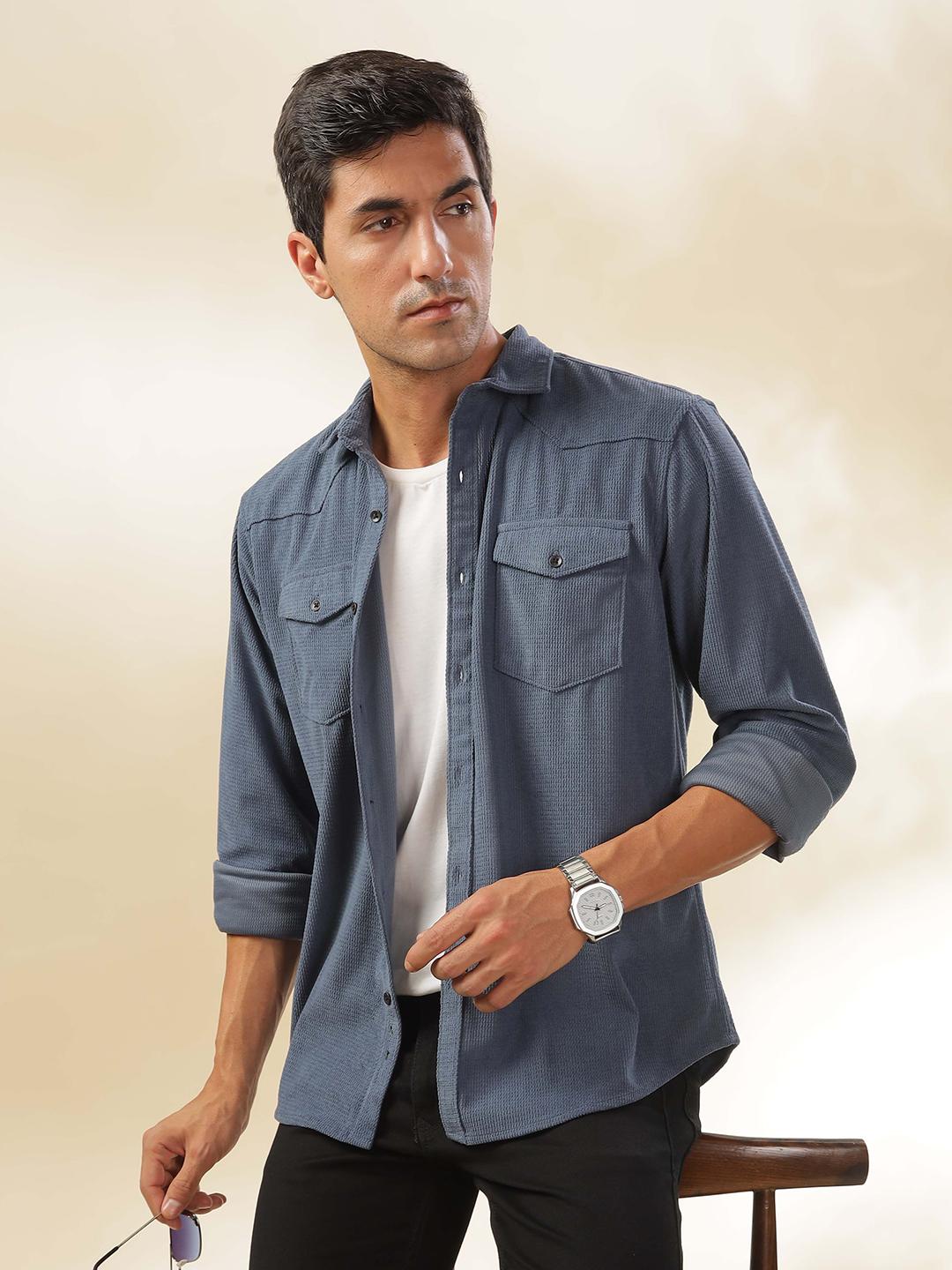 HERE&NOW Men Opaque Casual Shirt