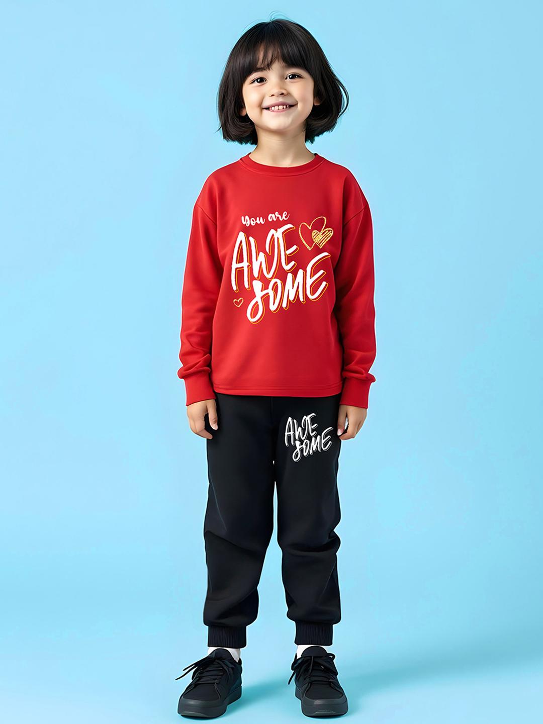 Buy YK X Trampoline Girls Printed T Shirt With Trousers - - Apparel for Girls