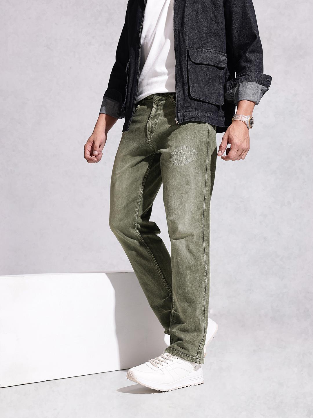 WROGN Men Anti Fit Low Distress Stretchable Jeans