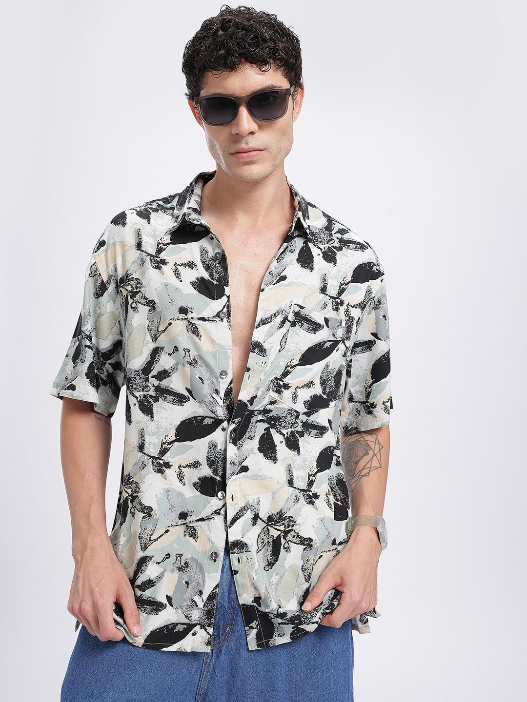 Glitchez Abstract Print Relaxed Fit Shirt