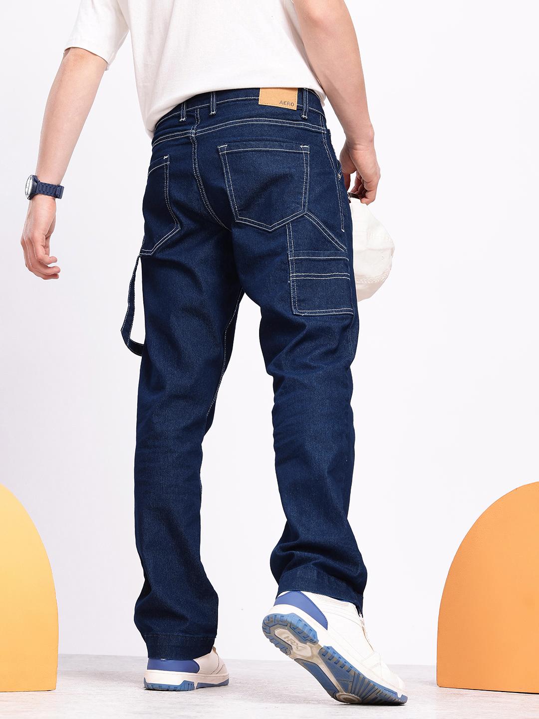 Aeropostale Men Relaxed Fit Stretchable Cargo Style Jeans
