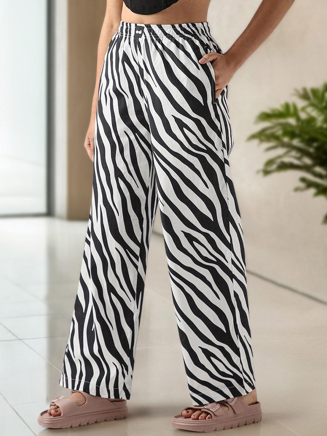 Buy Bewakoof Women Cotton All Over Printed Wide Leg Lounge Pants - - Apparel for Women