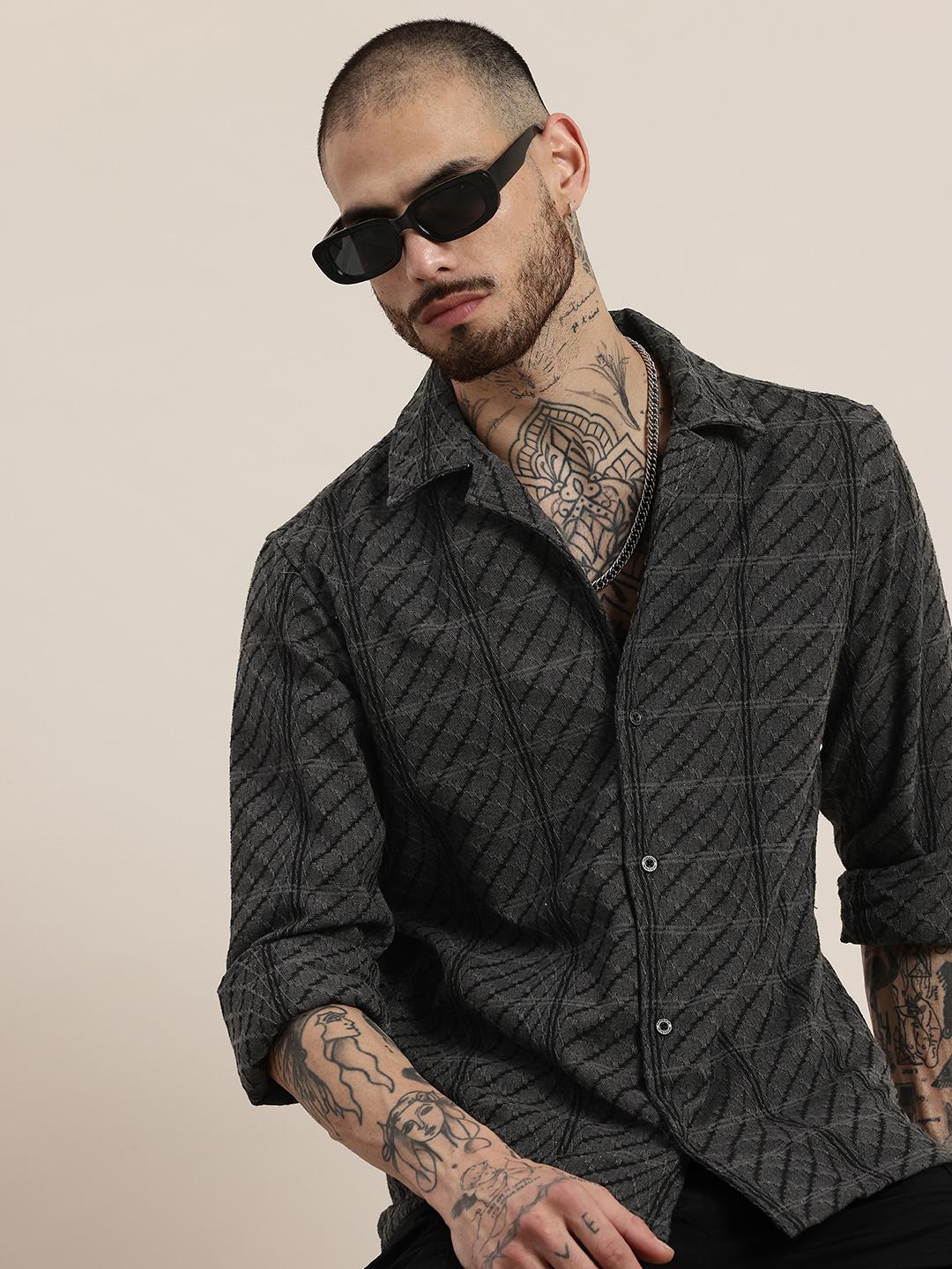 HERE&NOW Textured Casual Shirt