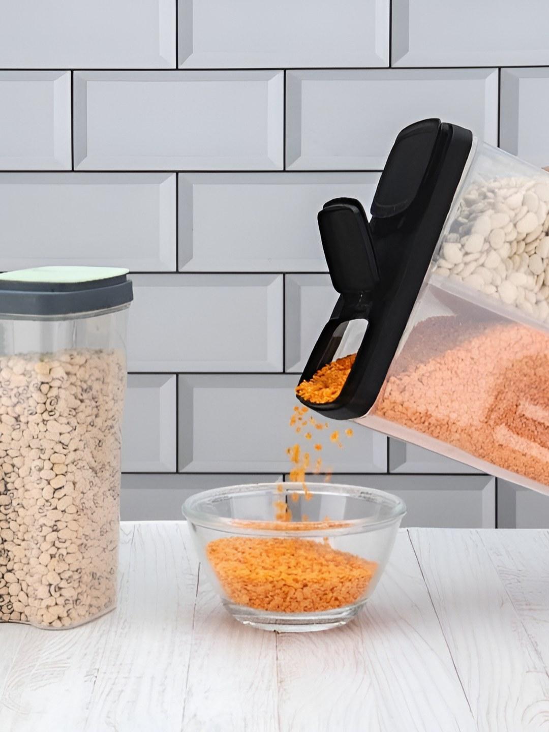 Buy Metrolife Black Solid Plastic Air Tight 2 Piece Flip Top Fridge ...