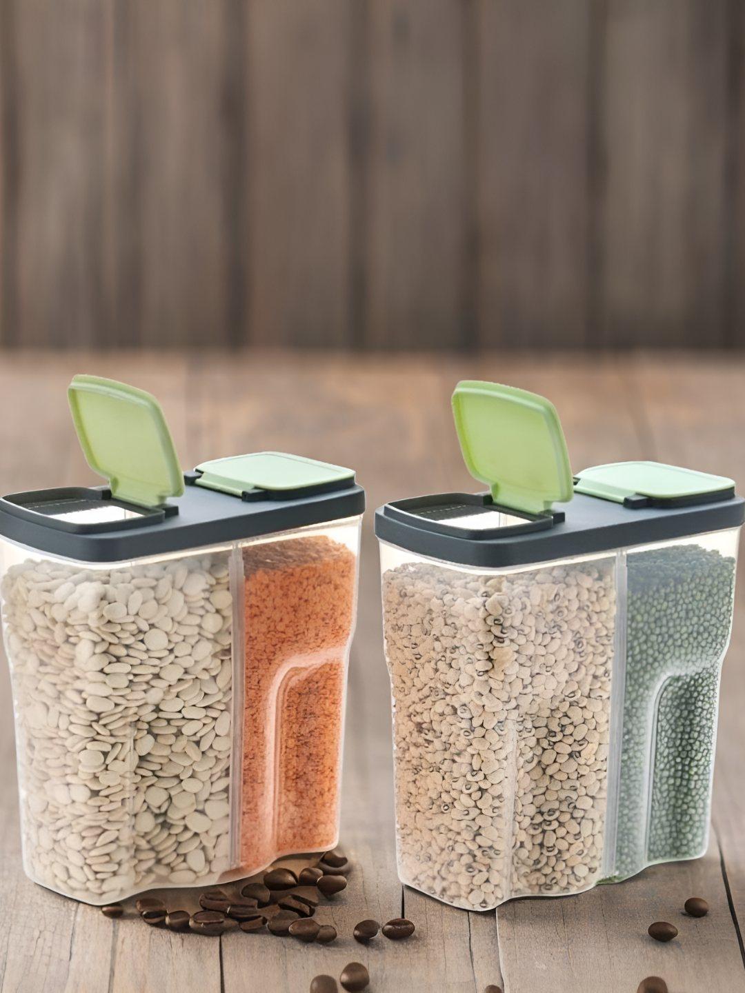 Buy Metrolife Green Plastic Air Tight 2 Piece Flip Top Fridge Container ...