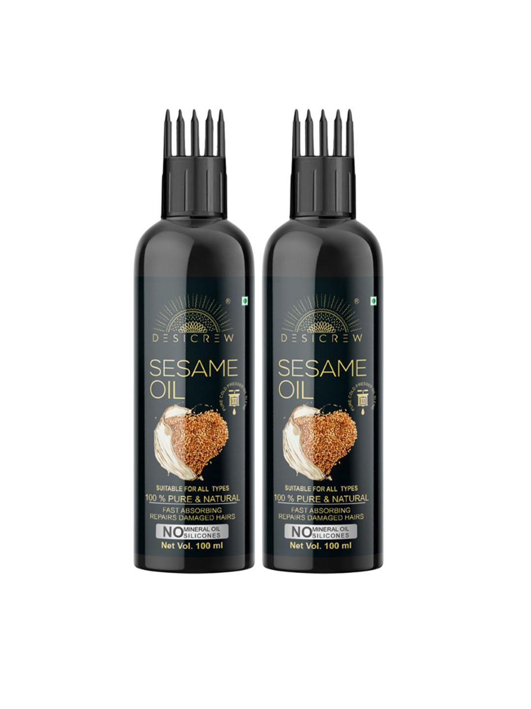 Buy Desi Crew Set Of 2 100% Pure & Natural Sesame Oil 100 Ml Each - - Personal Care for Unisex