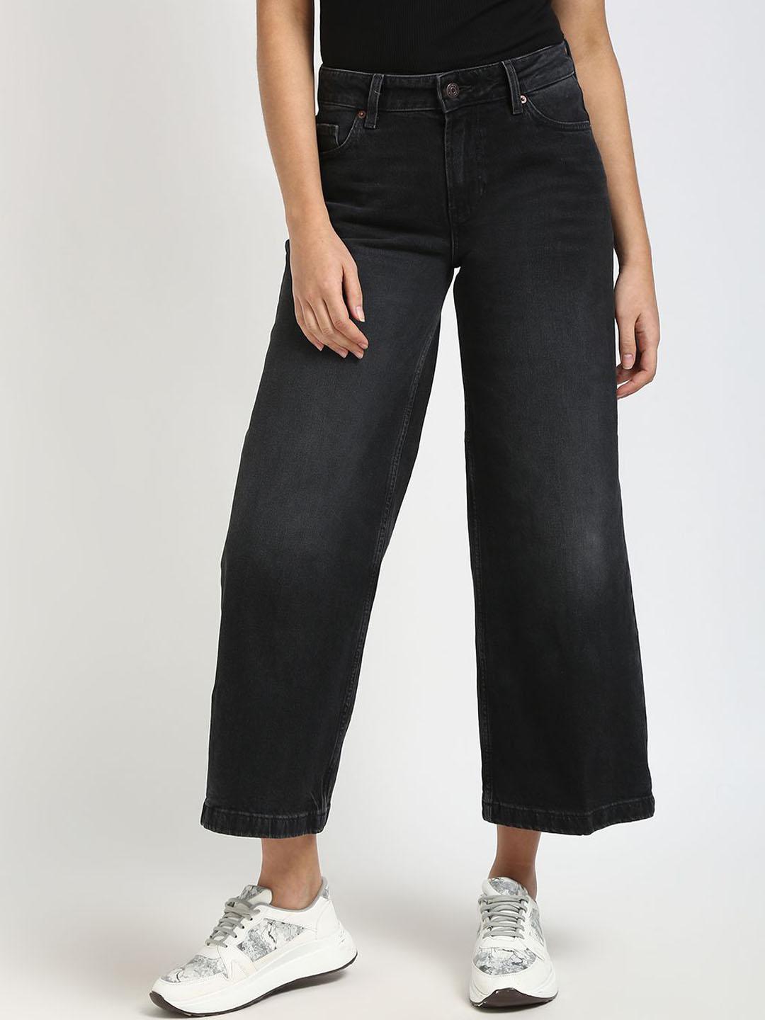 Tommy Hilfiger Women Mid-Rise Wide Leg Stretchable Jeans