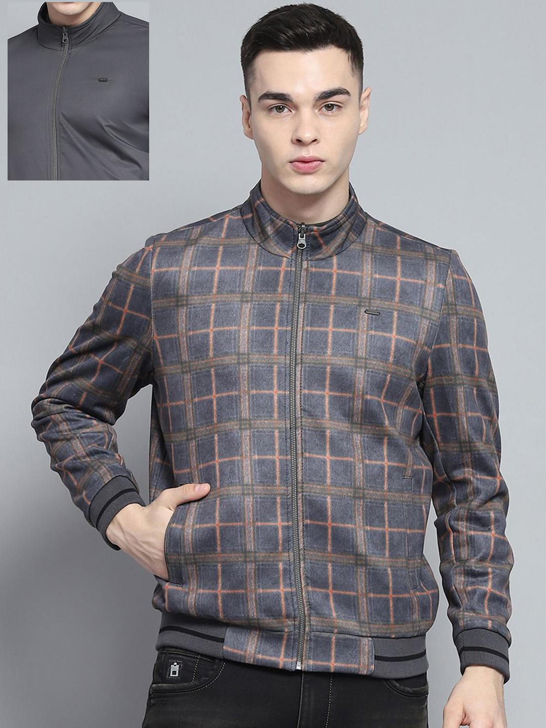 Men's Yellow Mock Collar Casual Bomber Jacket main image 1