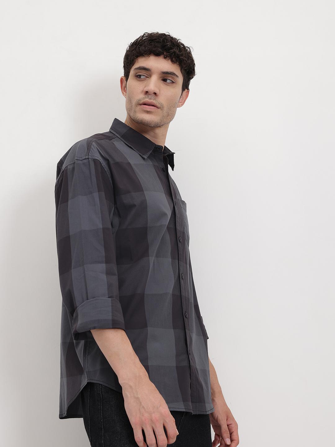 The Roadster Life Co. Checked Pure Cotton Relaxed Fit Shirt