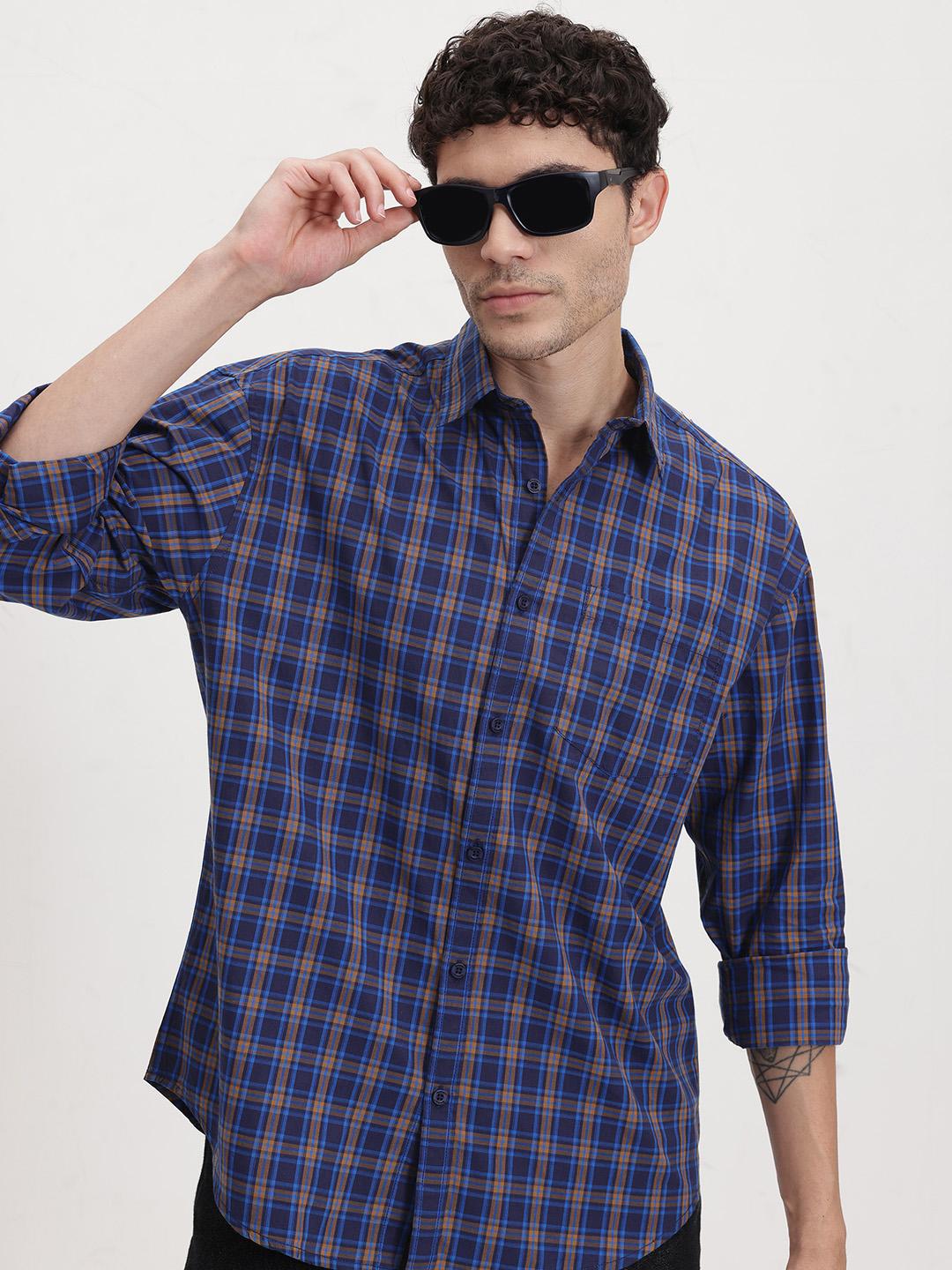 The Roadster Life Co. Checked Pure Cotton Relaxed Fit Shirt