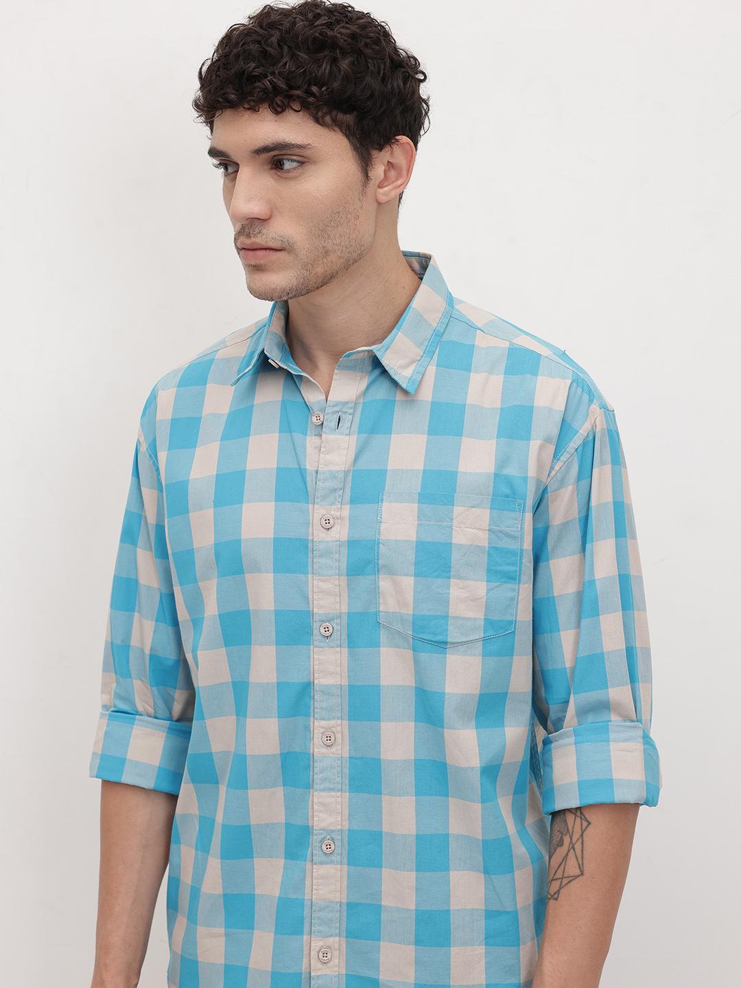 The Roadster Life Co. Checked Pure Cotton Relaxed Fit Shirt