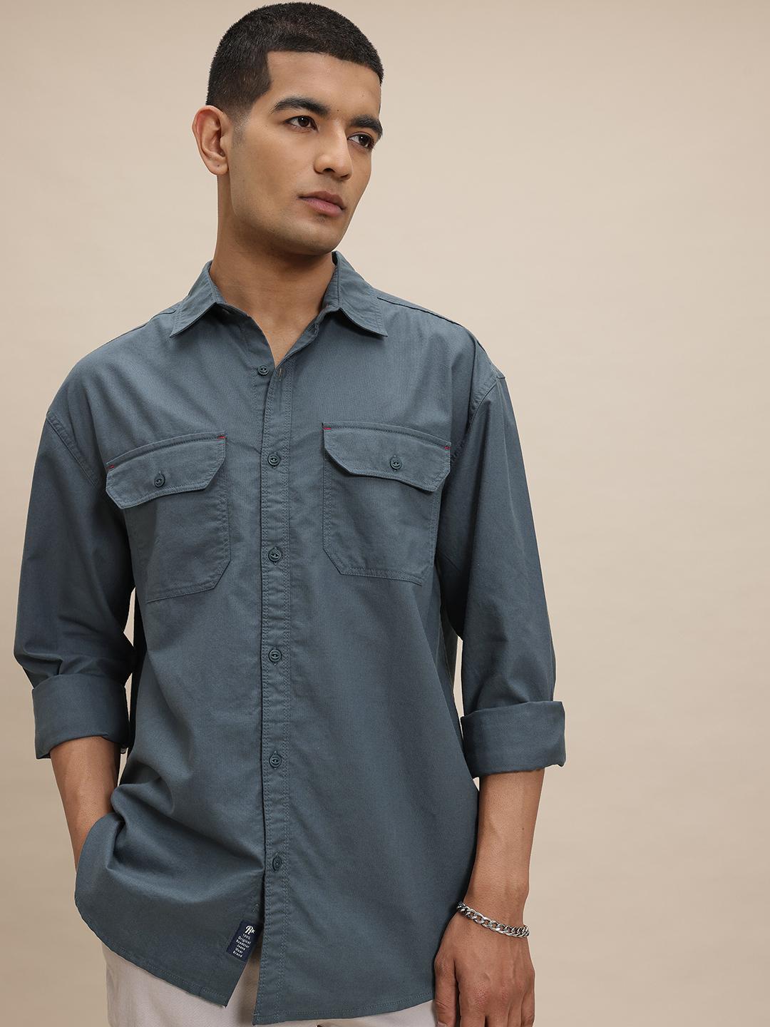 The Roadster Life Co. Pure Cotton Relaxed Fit Casual Shirt