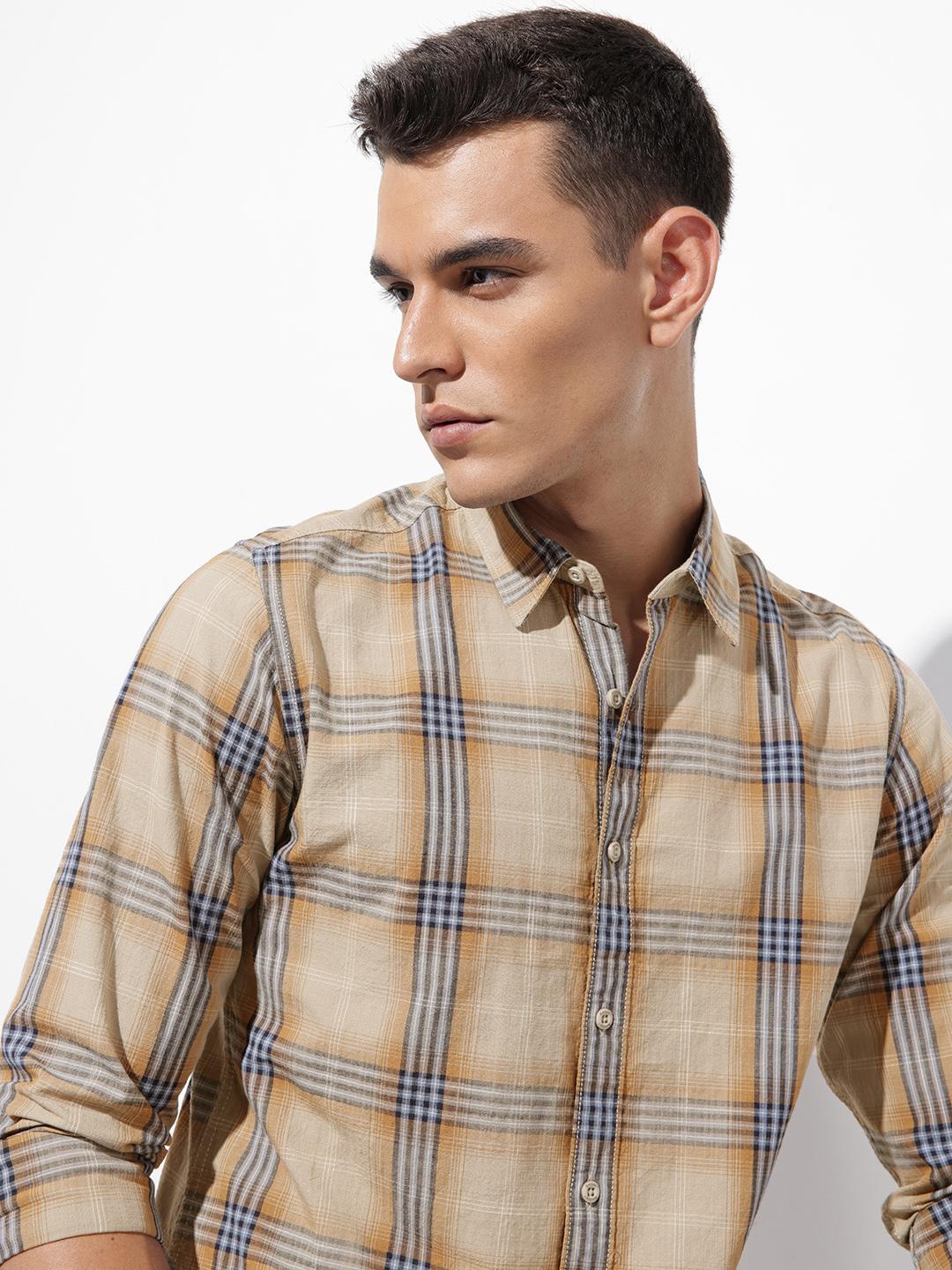 The Roadster Life Co. Checked Pure Cotton Casual Shirt