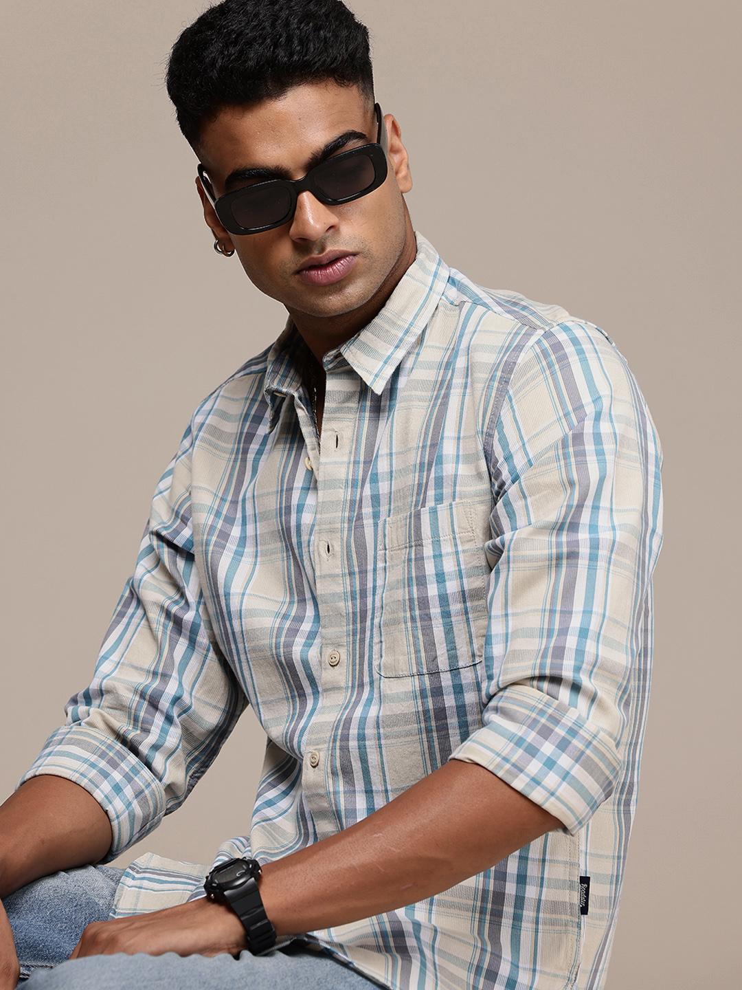 The Roadster Life Co. Checked Pure Cotton Casual Shirt