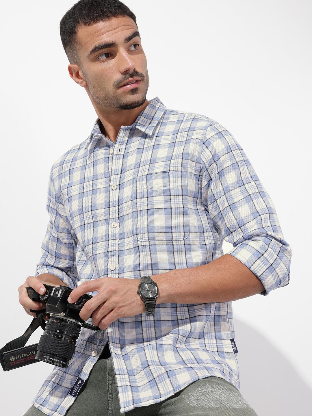 The Roadster Life Co. Pure Cotton Checked Casual Shirt