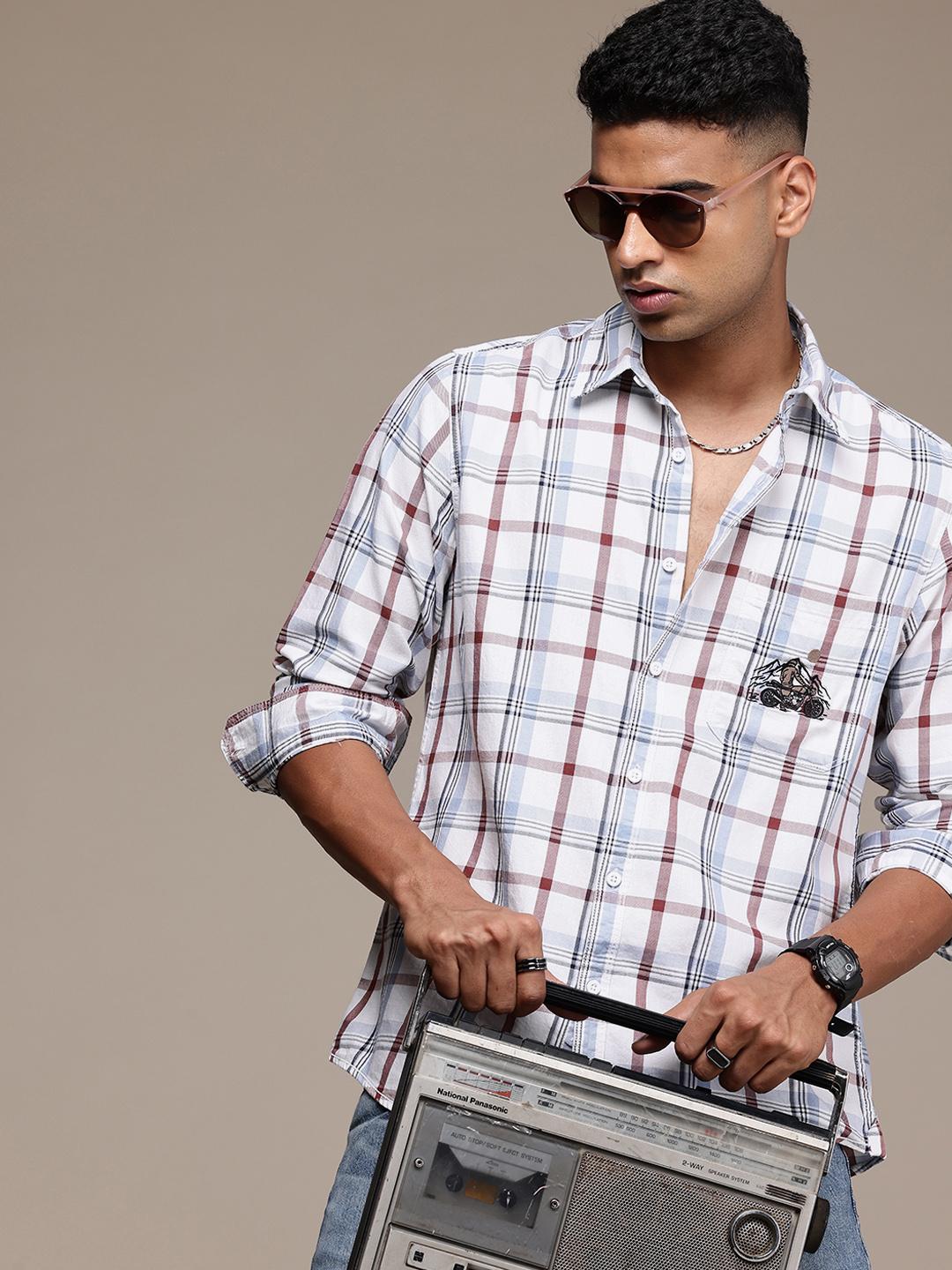 The Roadster Life Co. Checked Pure Cotton Casual Shirt