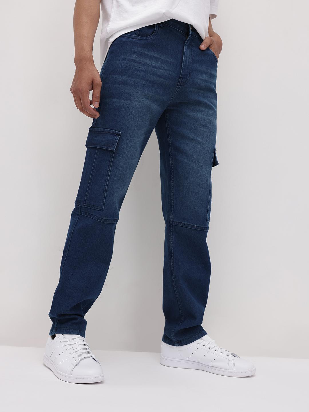 The Roadster Life Co. Men Relaxed Fit Mid-Rise Light Fade Jeans