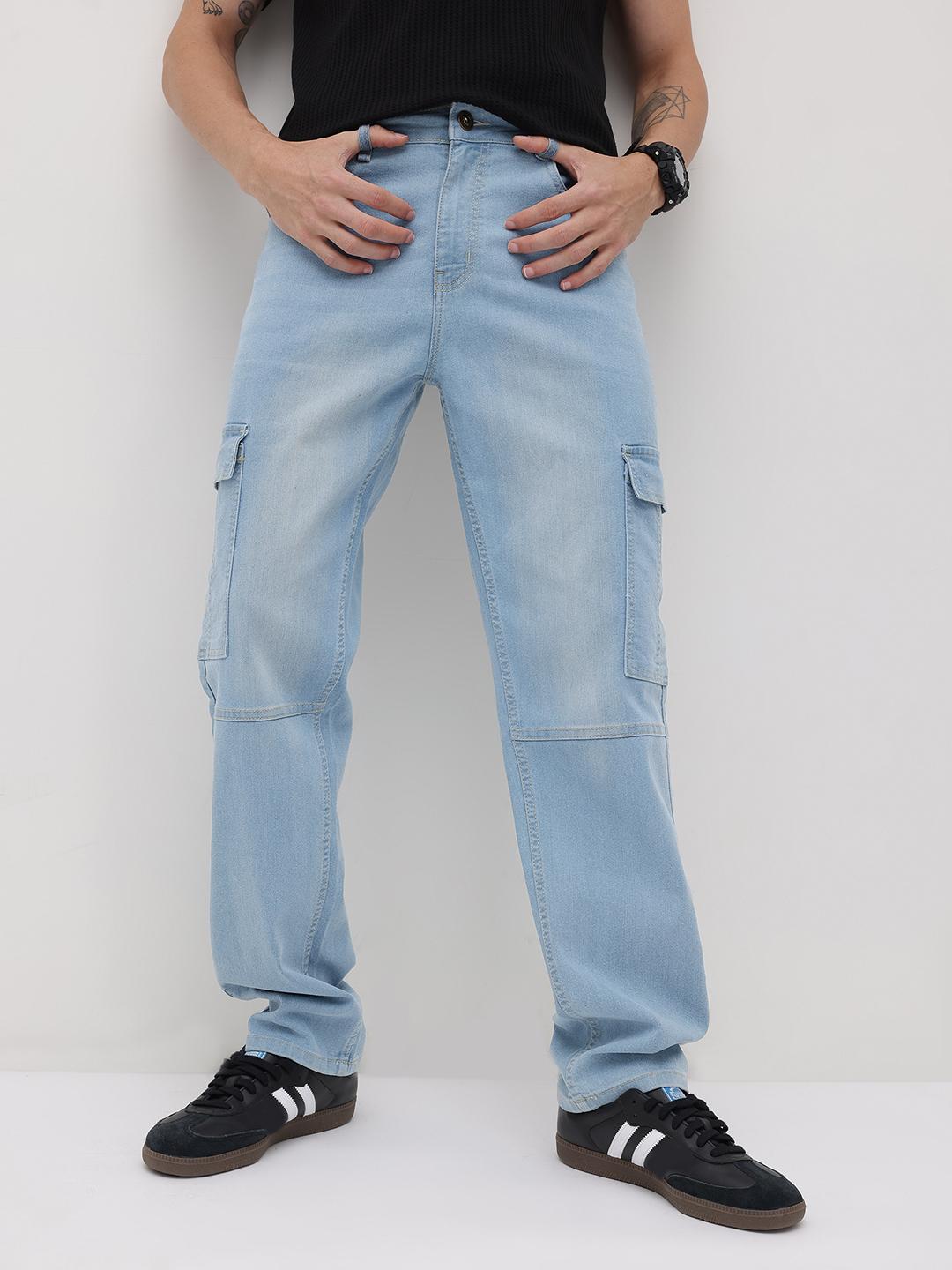 Roadster Men Relaxed Fit Mid-Rise Light Fade Stretchable Jeans