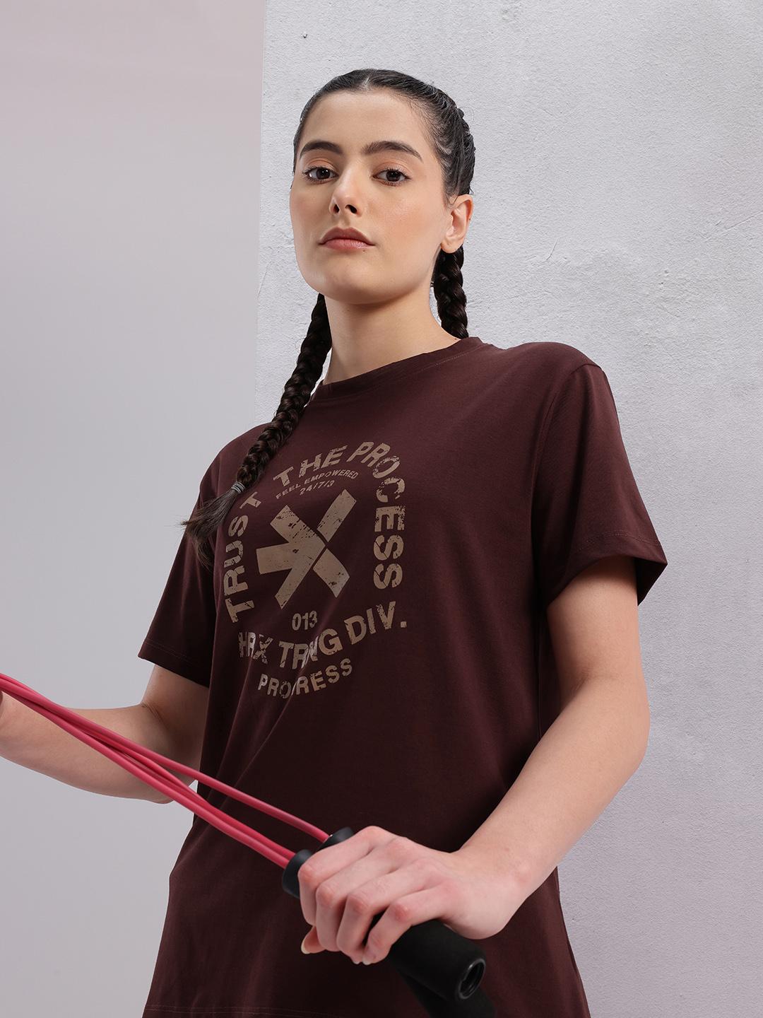 Susan Roshan Merch Buy HRX By Hrithik Roshan Brand Logo Training Relaxed Fit T Shirt ...