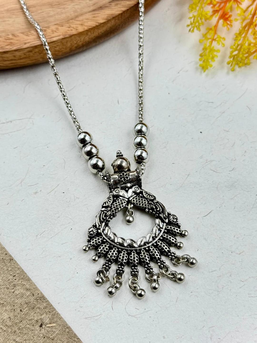 Buy NAMAN ARTS Silver Plated Oxidised Necklace - - Accessories for Women