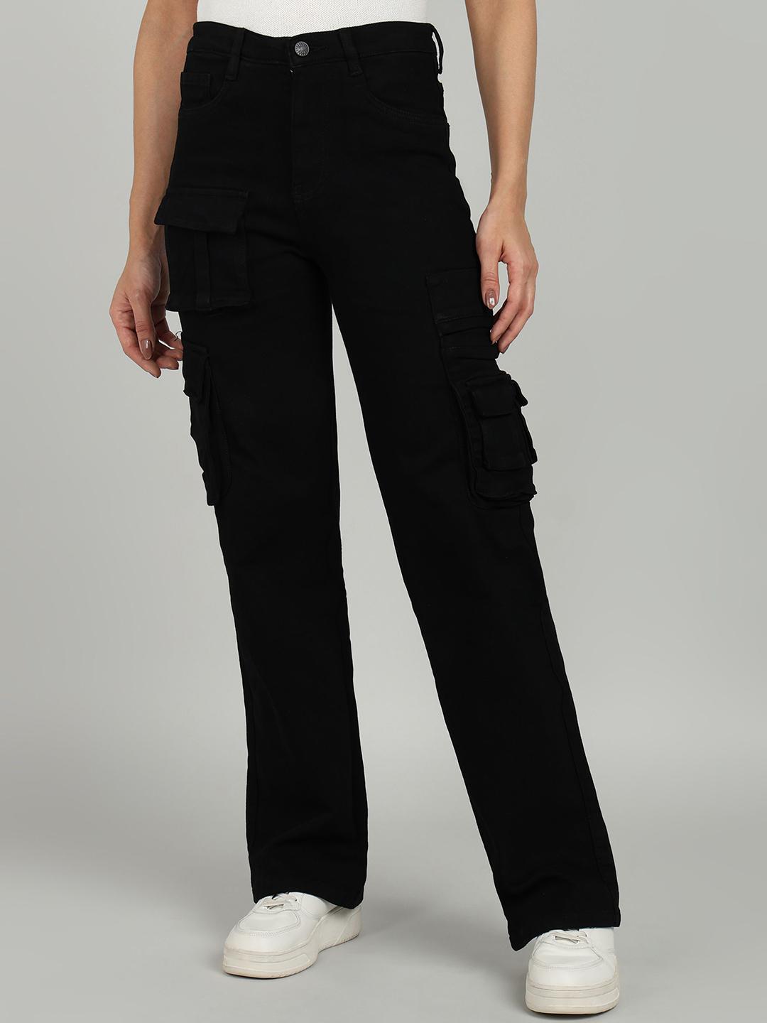 OMG CREATION Women Stretchable Cargo Jeans