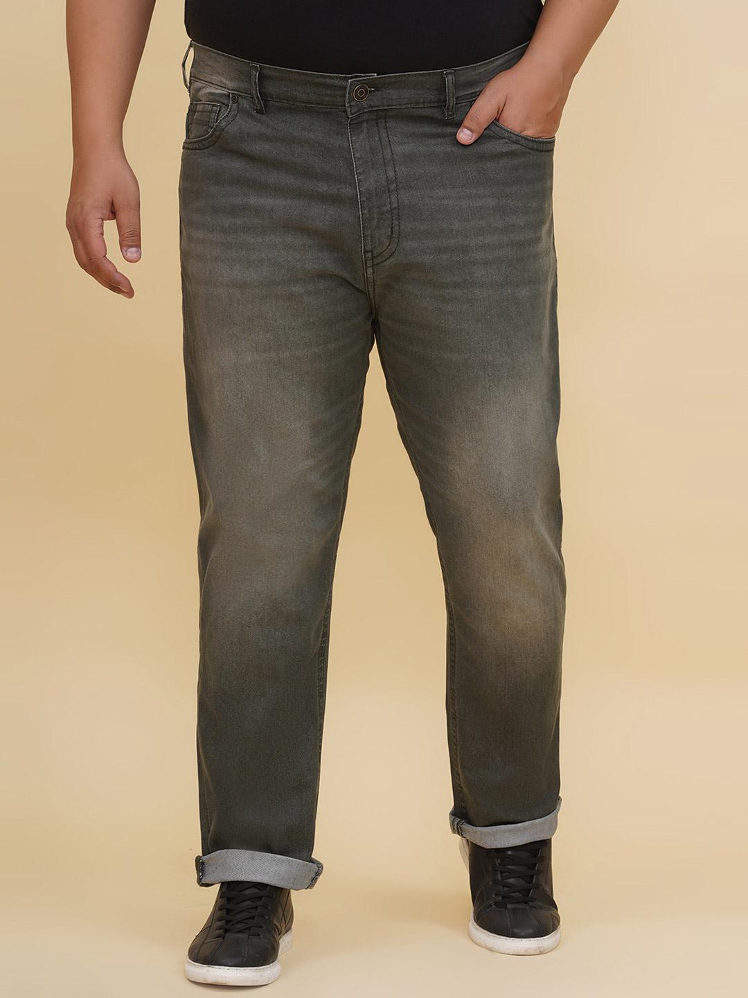 John Pride Men Plus Size Light Fade Stretchable Jeans