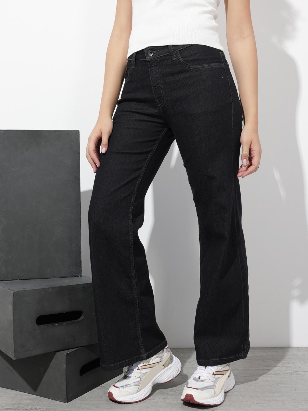 The Roadster Life Co. Women Wide Leg Stretchable Jeans