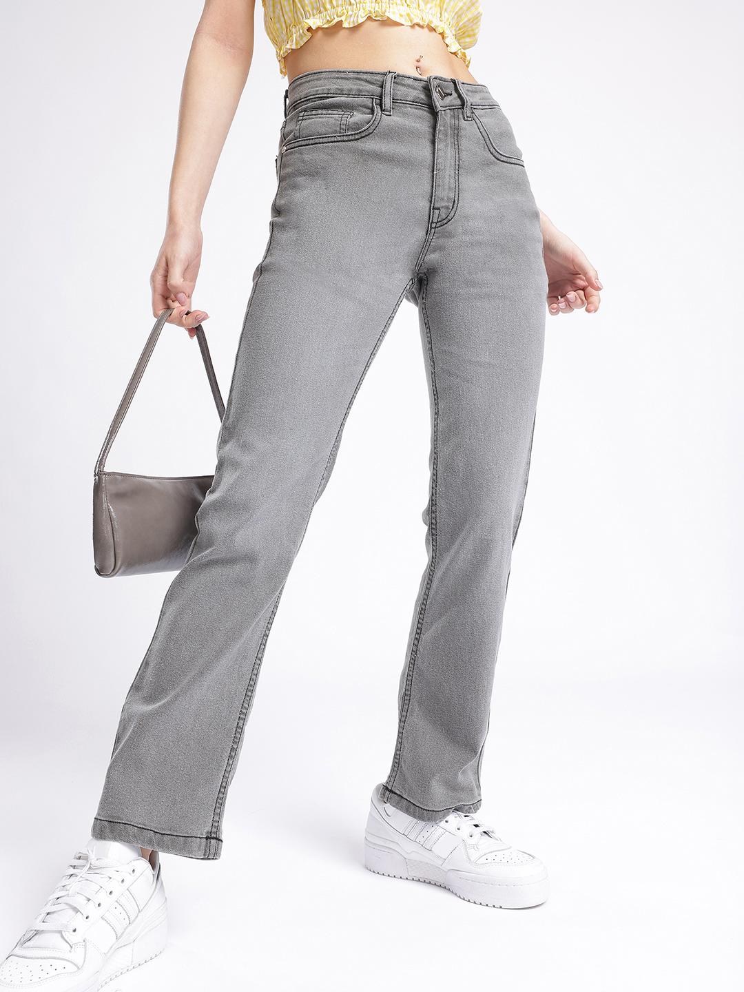 glitchez Women Straight Fit Light Fade Stretchable Jeans