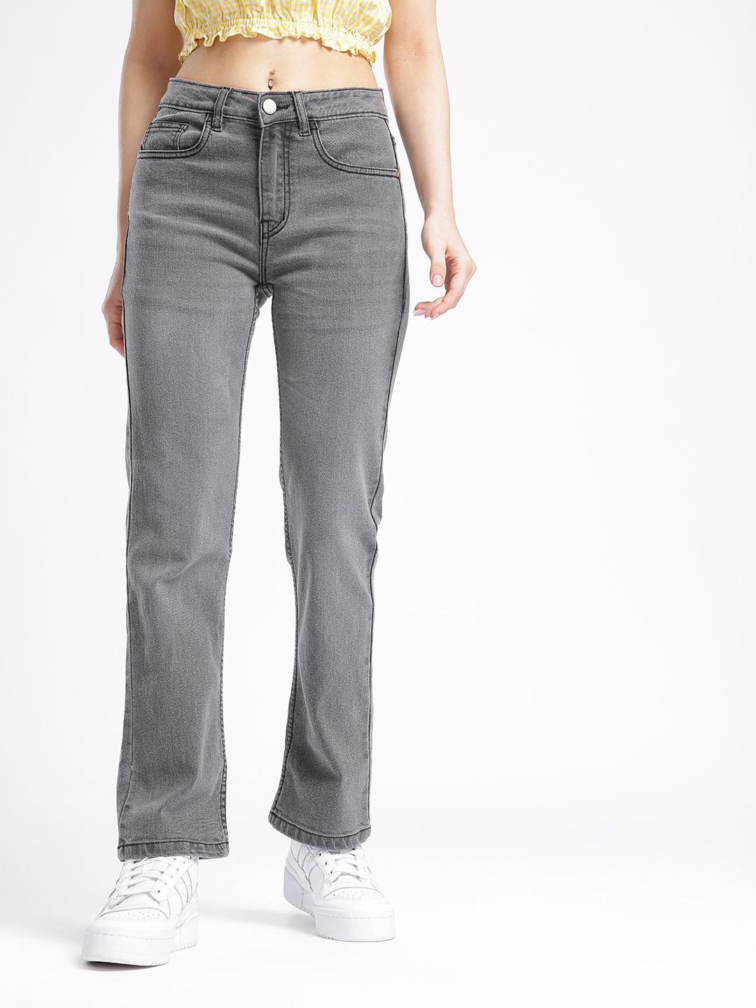 glitchez Women Straight Fit Light Fade Stretchable Jeans