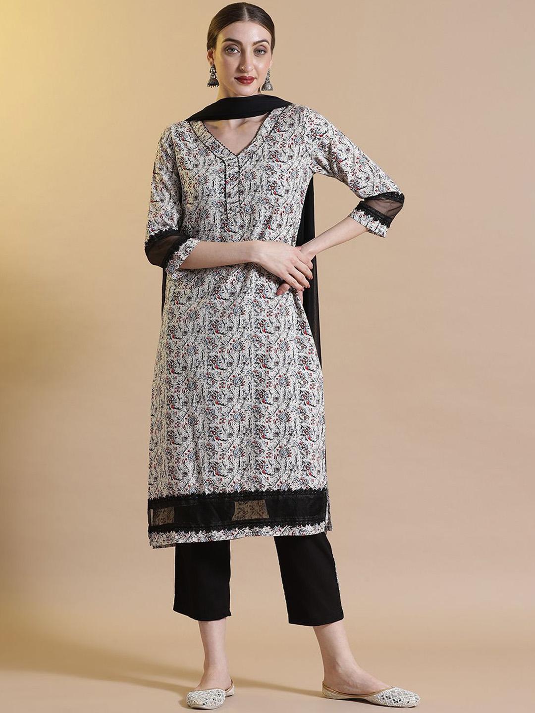 Women Pastel Yellow Three-Quarter Sleeves Solid Flared Pure Cotton Kurta With Schiffli Trouser