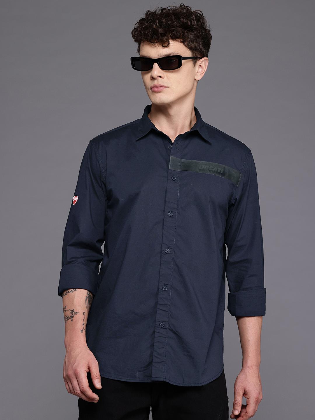 Ducati Brand Logo Print Detail Regular Fit Shirt