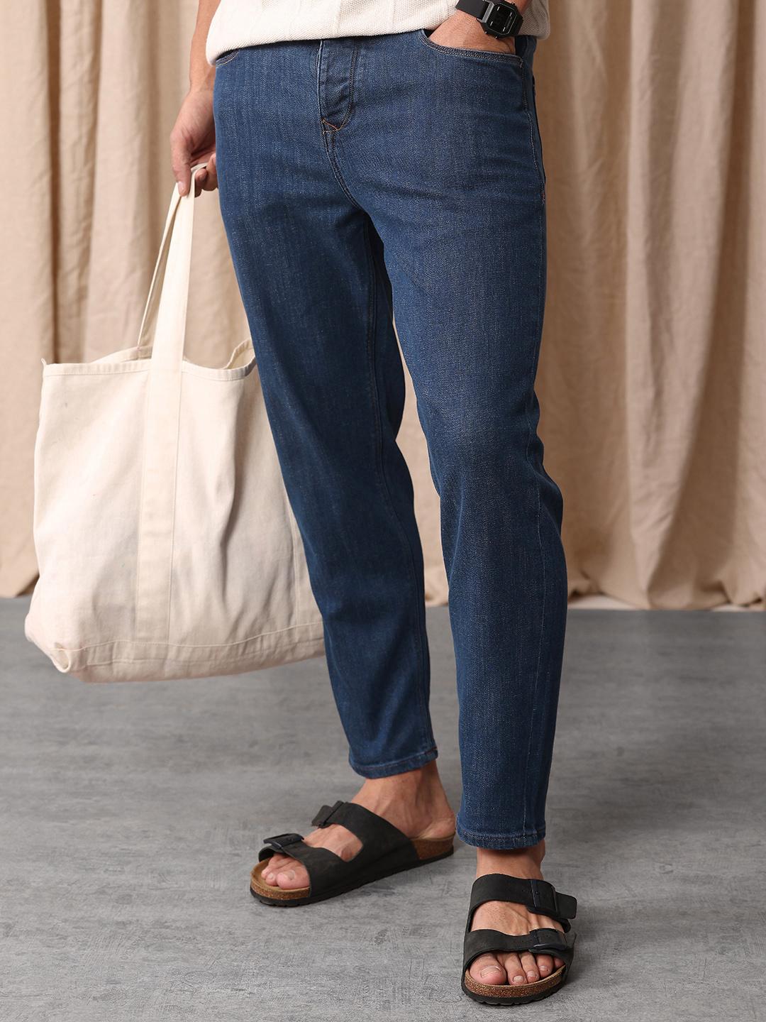 Mr Bowerbird Men Cropped Tapered Fit Stretchable Jeans